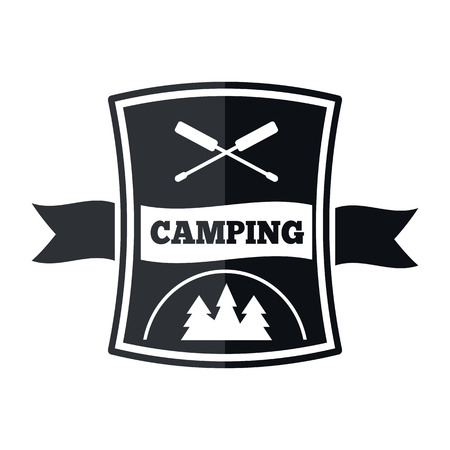 Camping  and badges with element design. Camping  designのイラスト素材