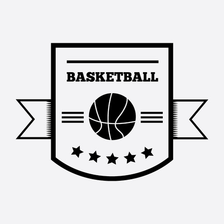 Basketball . Basketball emblem template in flat design.のイラスト素材
