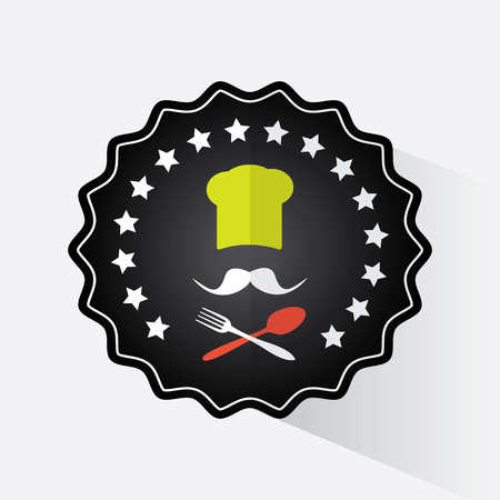 Restaurant . Food service vector  design template.  Insignia, , label or badge vector design element, business sign template.のイラスト素材