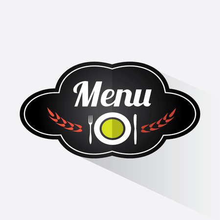 Restaurant . Food service vector  design template.  Insignia, , label or badge vector design element, business sign template.のイラスト素材