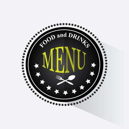 Restaurant . Food service vector  design template.  Insignia, , label or badge vector design element, business sign template.のイラスト素材