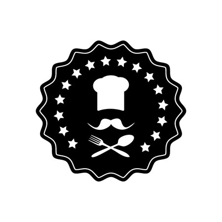 Restaurant . Food service vector  design template.  Insignia, , label or badge vector design element, business sign template.のイラスト素材