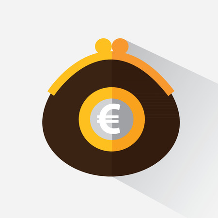 Purse with euroのイラスト素材