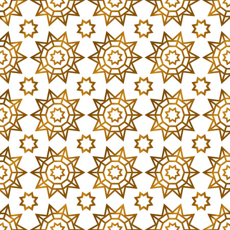 Arabic Islamic golden seamless pattern vector illustration.のイラスト素材