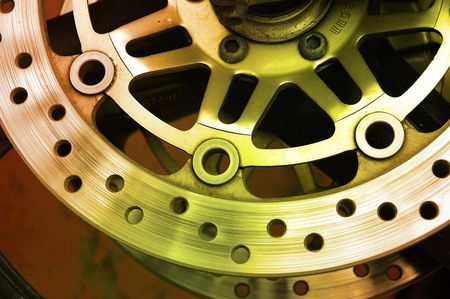 Wheel of MotorCycleの写真素材