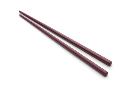 Isolated pair of chopsticksの写真素材