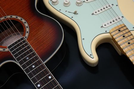 comparison of guitarの写真素材