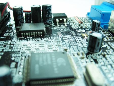 Closeup of Electronics Components