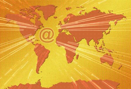 Technology World Mapの写真素材