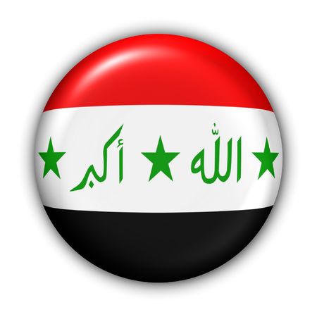 World Flag Button Series - Asia/Middle East - Iraq (With Clipping Path)の写真素材
