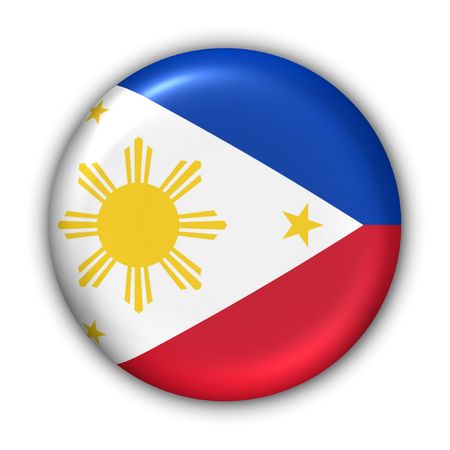World Flag Button Series - Asia - Philippines (With Clipping Path)の写真素材