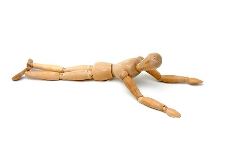 Figurine Pose - Lying with hand supportの写真素材