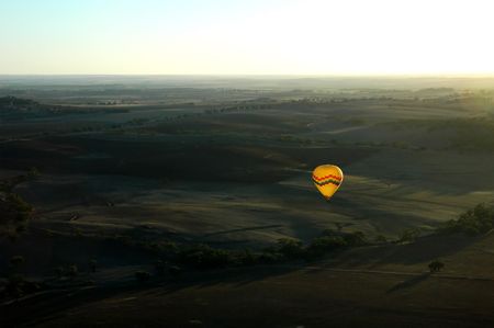 Sports : Ballooning over valleyの写真素材