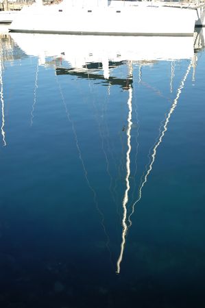 Yacht Reflectionの写真素材