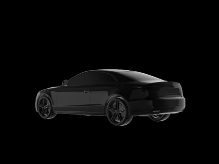 Modern new black metallic sedan car.3D renderingの写真素材