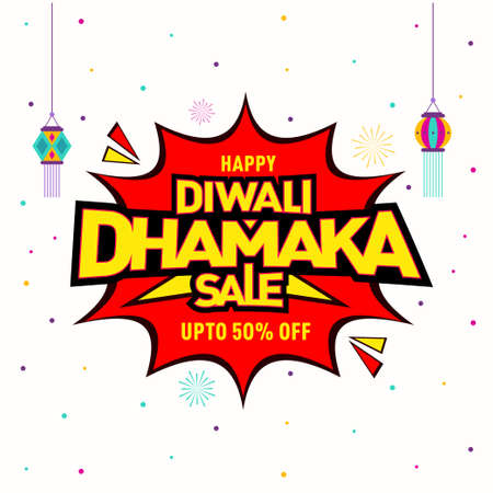 Diwali Dhamaka sale Offer illustrationのイラスト素材