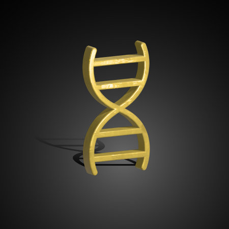 DNA icon 3D illustration, 3d render DNA icon with isolate background.のイラスト素材