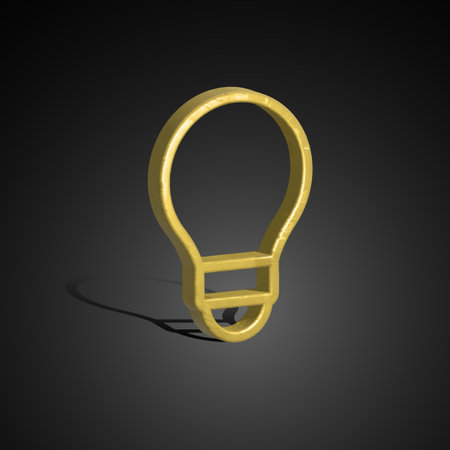 Idea icon 3D illustration, 3d render, Solution icon with isolate background.のイラスト素材