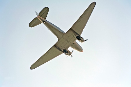 Old Dakota flying, Hollandの写真素材