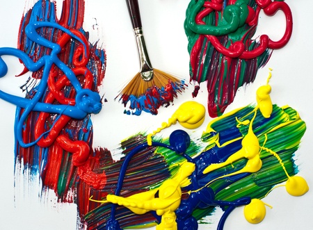 Chaotic paintingの写真素材
