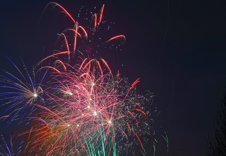Fireworks at New Yearの写真素材