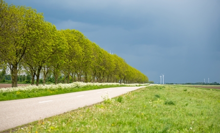 Road under deteriorating weatherの写真素材