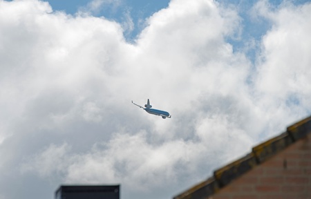 Airliner in deteriorating weather