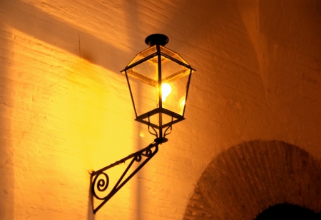 Ancient lantern in Sevilleの写真素材
