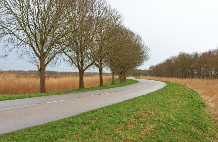 Road through a rural landscapeの写真素材
