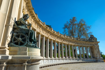 Colonnade in the Retiro Park in Madridのeditorial素材