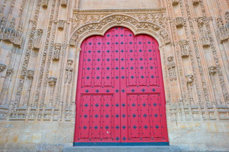 Detail of the medieval cathedral of Salamancaの写真素材