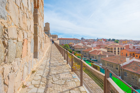 Medieval wall around the city of Avilaのeditorial素材
