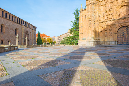Detail of a medieval cloister in Salamancaの写真素材