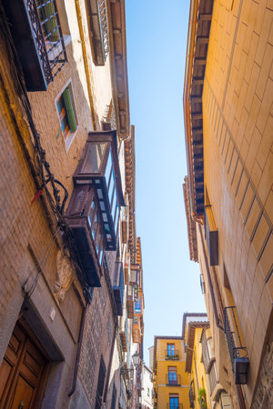 Alley in the medieval city of Toledoのeditorial素材