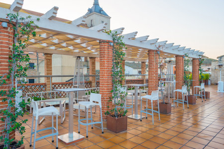 Terrace on a roof in Toledoのeditorial素材