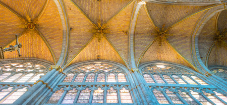 Detail of the interior of a cathedralのeditorial素材