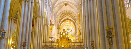 Detail of the interior of a cathedralのeditorial素材