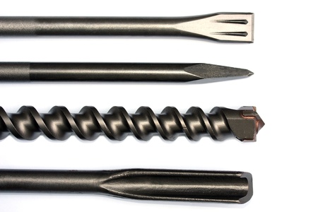 a set of different concrete drill bits