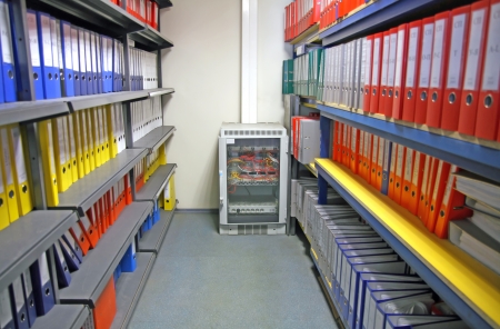 a storage room with Computer Network hubのeditorial素材