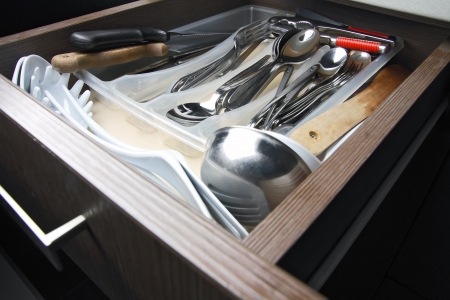 open kitchen drawer の写真素材