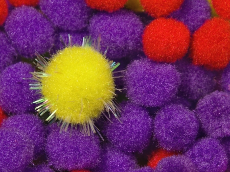 Yellow Shiny Foam Ballの写真素材