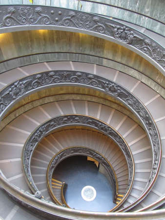 Spiral staircase in the building