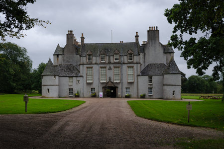 The Fraser Castle surrounded by a natural environment in the countryside, Scotland, United Kingdomのeditorial素材