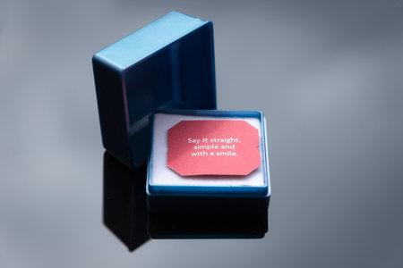 A gift box with a catchy motto