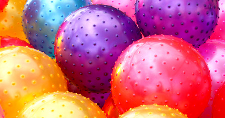 Round Bounce Balls Colorfullの写真素材