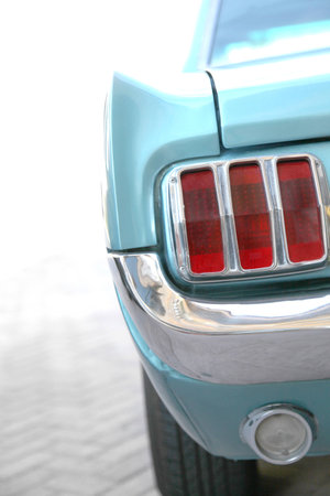 Vintage Mustang Car Tail Lightの写真素材