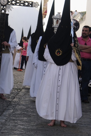 Carmona (Seville) Spain 18th April 2011.- Penitents 11のeditorial素材