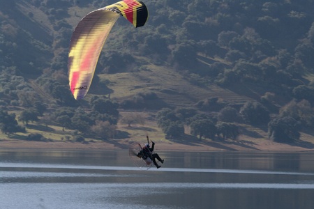 Puebla de los Intantes (Seville) 5th Febrary 2012.- Concentration of motorgliders : Flying 3のeditorial素材