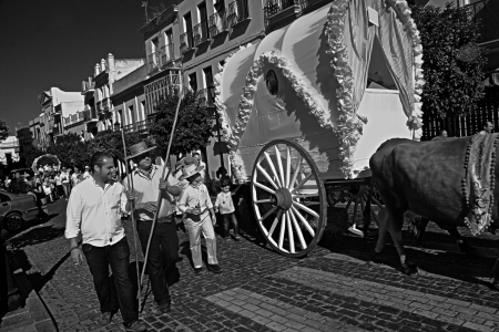 Carmona (Seville) Spain - 3 September 2012.- People walk in the yearly pilgrimage to a small chapel 17のeditorial素材