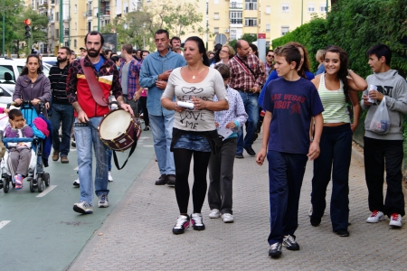 Seville, Spain - 18 October 2012.- People prostest about housing problemsのeditorial素材